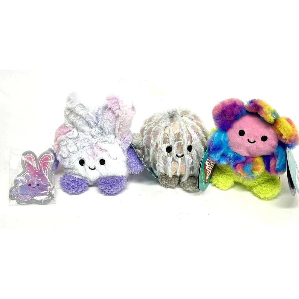 Bum Bumz Lot of 3 Groovy Bumz-Faye, Demi, Petra-4.5" Plush (SH1)